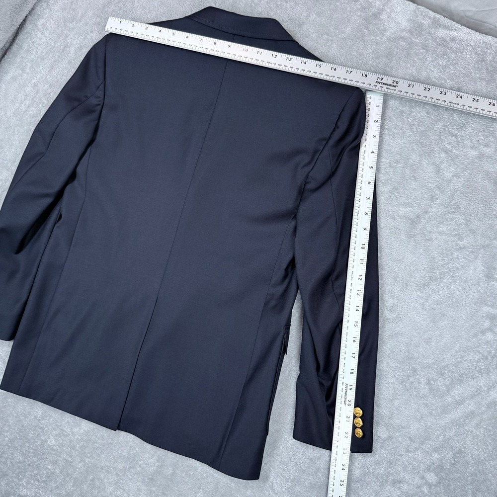 Brooks Brothers Loro Piana Blazer Jacket Boys 18 Navy 3 Button Suit Coat Uniform - Picture 8 of 9